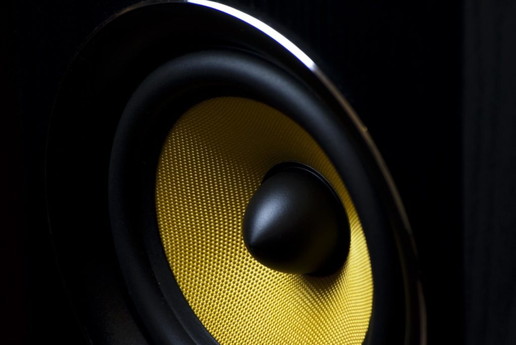 Close up picture of speakers