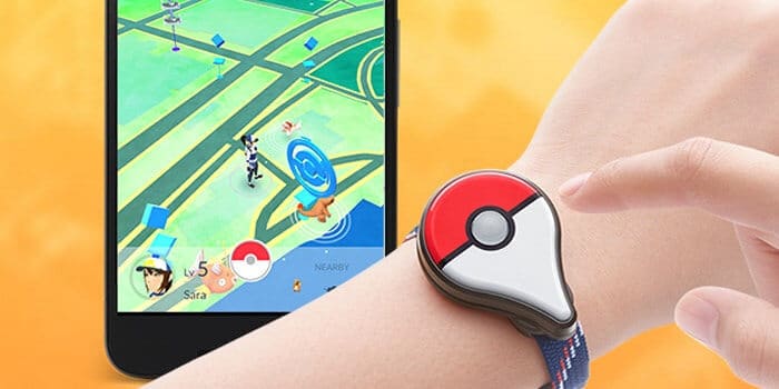 Pokemon go app and associated watch