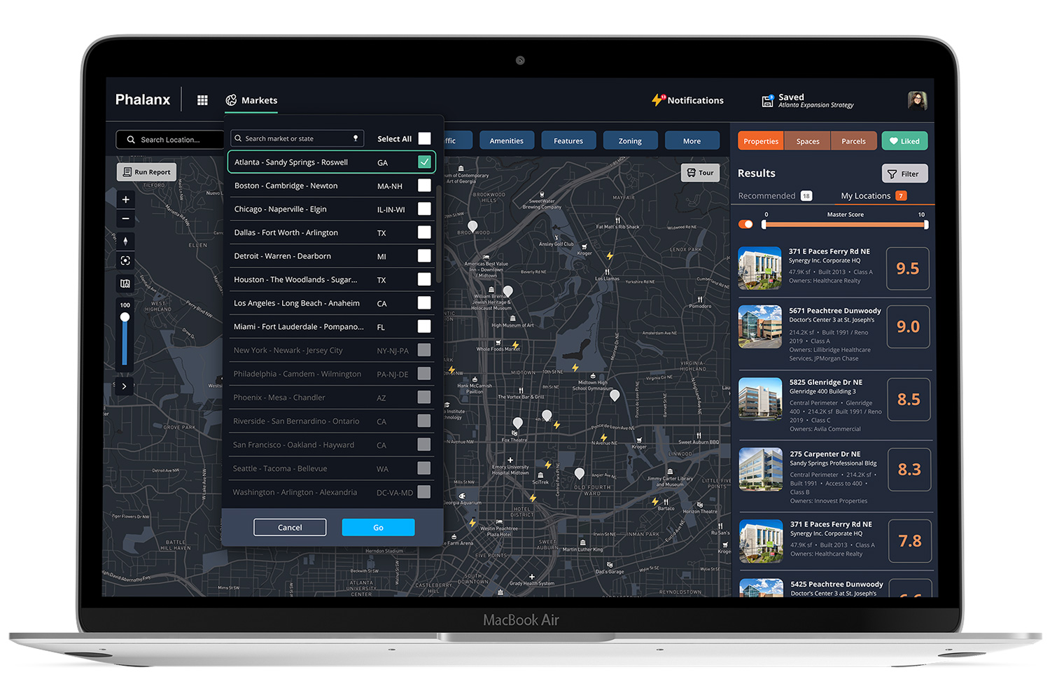 Laptop application mockup